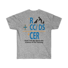 Load image into Gallery viewer, +R Pet Training with CER Equation Unisex Ultra Cotton Tee