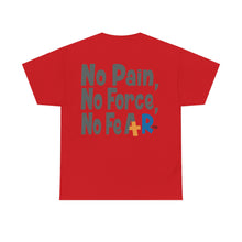 Load image into Gallery viewer, PPG Member Badge with No Pain, No Force, No Fear on the back Unisex Heavy Cotton Tee