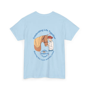 British Isles Celebrating Life – Female with Horse Unisex Heavy Cotton Tee