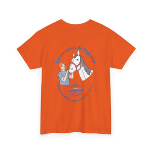 Australian Celebrating Life – Male with Horse Unisex Heavy Cotton Tee