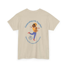 Load image into Gallery viewer, Celebrating Life – Woman with Small Dog Unisex Heavy Cotton Tee
