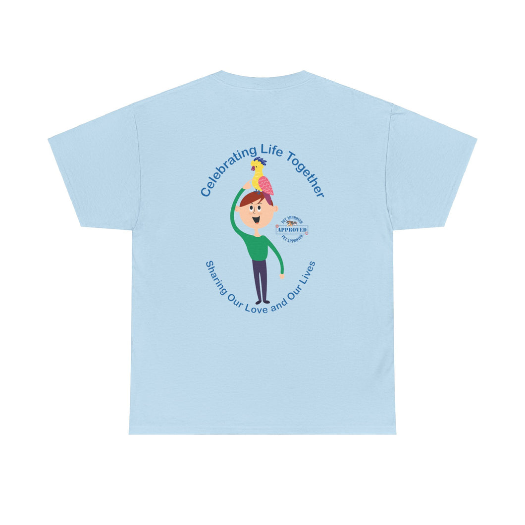 Australian Celebrating Life – Boy with Parrot Unisex Heavy Cotton Tee