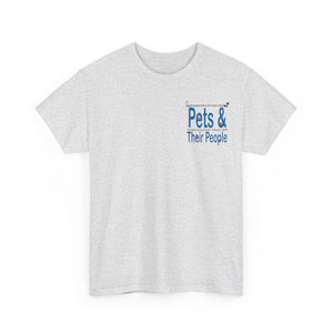 Celebrating Life – Male with Small Dog Unisex Heavy Cotton Tee