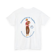 Load image into Gallery viewer, Australian Celebrating Life – Boy with Small Dog Unisex Heavy Cotton Tee
