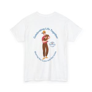 Australian Celebrating Life – Boy with Small Dog Unisex Heavy Cotton Tee