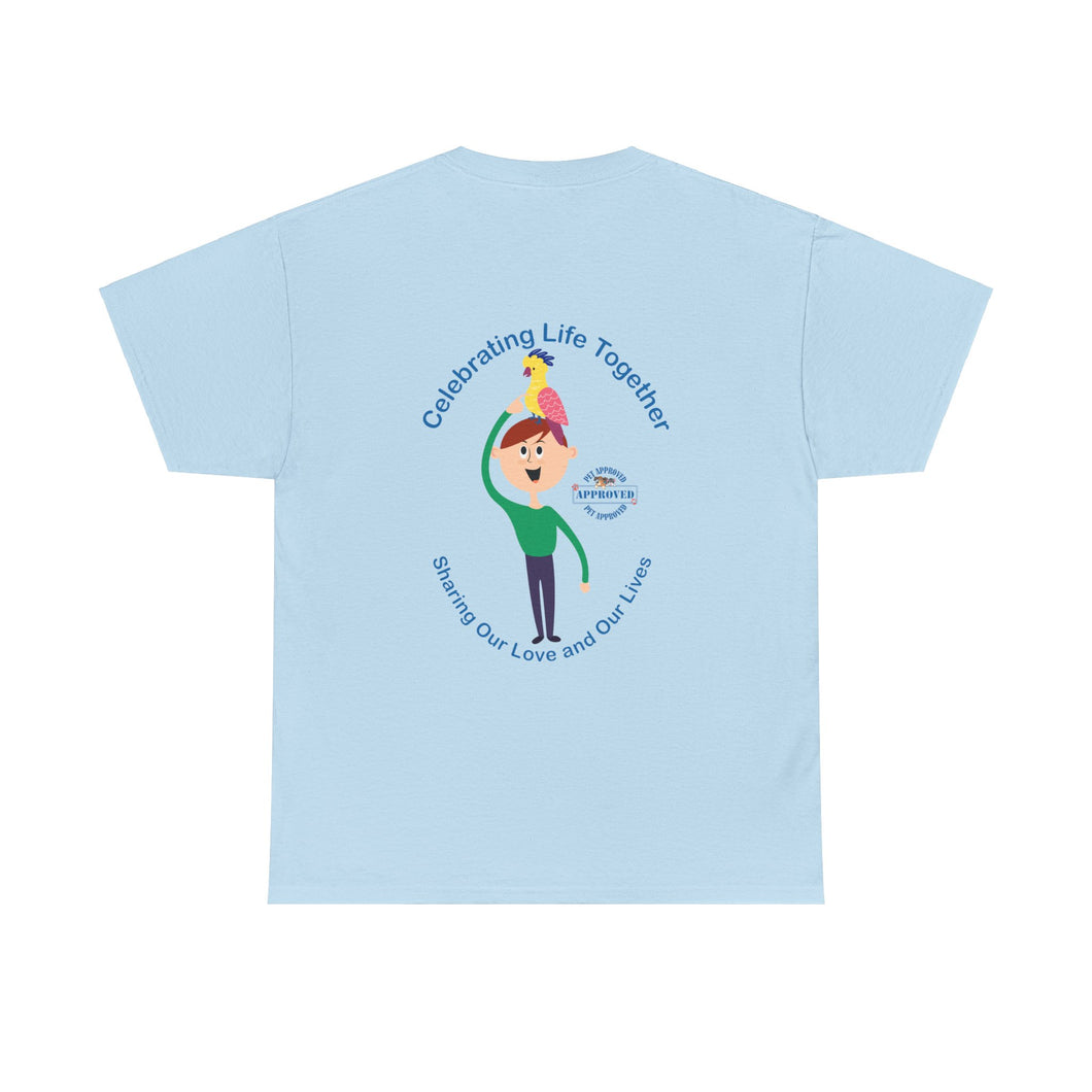 British Isles Celebrating Life – Boy with Parrot Unisex Heavy Cotton Tee