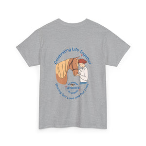 British Isles Celebrating Life – Female with Horse Unisex Heavy Cotton Tee