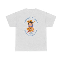 Load image into Gallery viewer, Celebrating Life – Small Boy with Cat and Dog Unisex Heavy Cotton Tee
