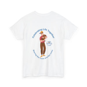 British Isles Celebrating Life – Boy with Small Dog Unisex Heavy Cotton Tee