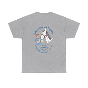 British Isles Celebrating Life – Male with Horse Unisex Heavy Cotton Tee