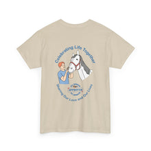 Load image into Gallery viewer, Australian Celebrating Life – Male with Horse Unisex Heavy Cotton Tee
