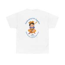 Load image into Gallery viewer, Celebrating Life – Small Boy with Cat and Dog Unisex Heavy Cotton Tee
