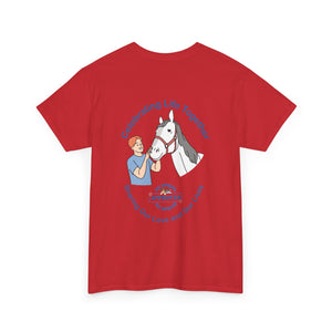 Australian Celebrating Life – Male with Horse Unisex Heavy Cotton Tee