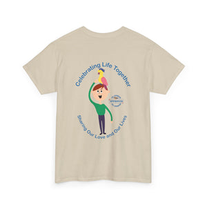 Australian Celebrating Life – Boy with Parrot Unisex Heavy Cotton Tee