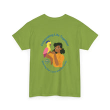 Load image into Gallery viewer, Celebrating Life – Woman with Parrot Unisex Heavy Cotton Tee
