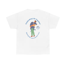 Load image into Gallery viewer, Celebrating Life – Man with Big Dog Unisex Heavy Cotton Tee
