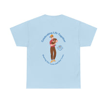 Load image into Gallery viewer, British Isles Celebrating Life – Boy with Small Dog Unisex Heavy Cotton Tee
