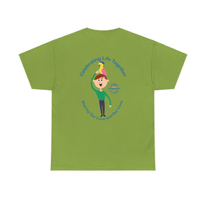 Celebrating Life – Boy with Parrot Unisex Heavy Cotton Tee