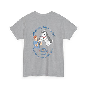 Australian Celebrating Life – Male with Horse Unisex Heavy Cotton Tee