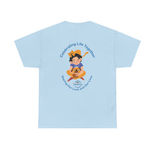 Load image into Gallery viewer, Celebrating Life – Small Boy with Cat and Dog Unisex Heavy Cotton Tee
