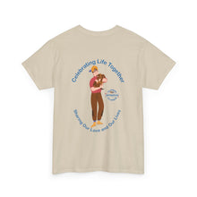 Load image into Gallery viewer, Australian Celebrating Life – Boy with Small Dog Unisex Heavy Cotton Tee
