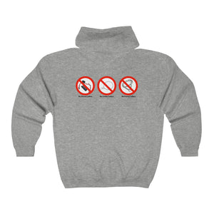No Shock No Prong No Choke Unisex Heavy Blend™ Full Zip Hooded Sweatshirt